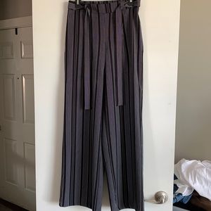 Striped wide leg pants